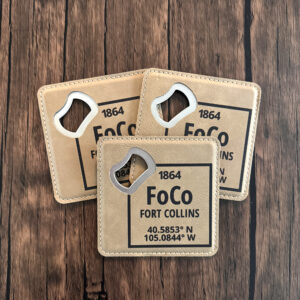 Fort Collins Element Coaster Bottle Opener